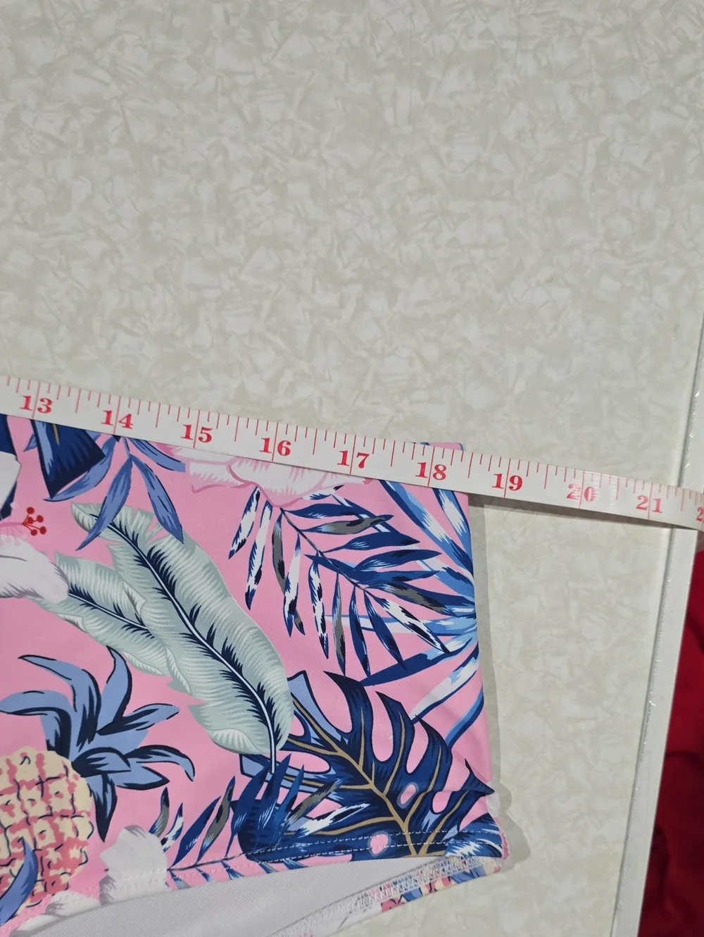 Pink Tropical Floral Swimdress with High-Waist Bikini Bottoms Size 4X Never Worn